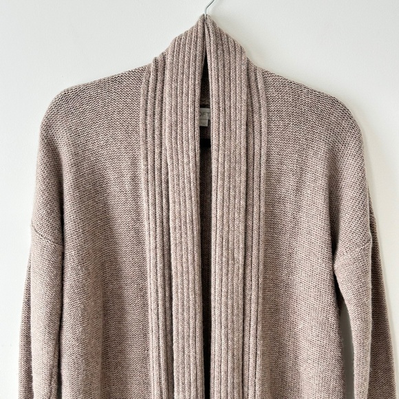 Ann Taylor LOFT Beige Shawl Collar Open Cardigan - Picture 2 of 16